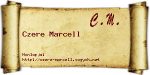 Czere Marcell névjegykártya
