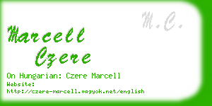 marcell czere business card